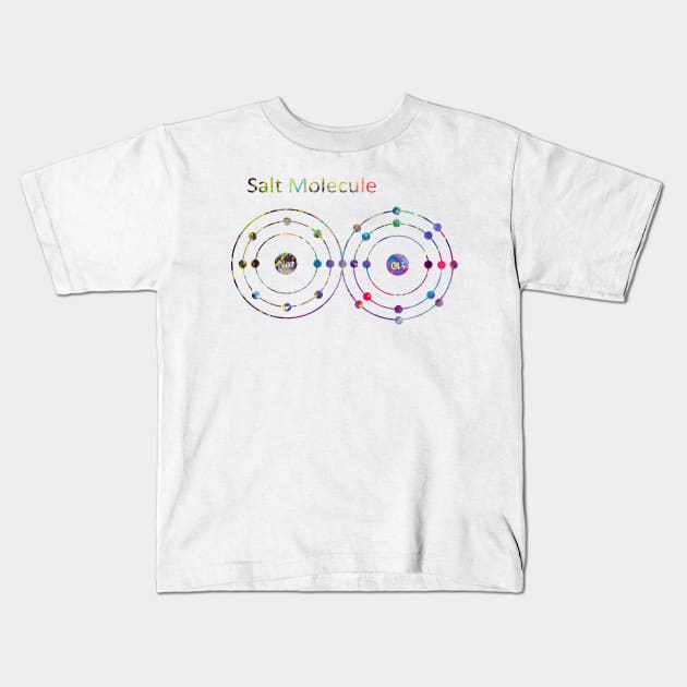 Salt Molecule Kids T-Shirt by erzebeth